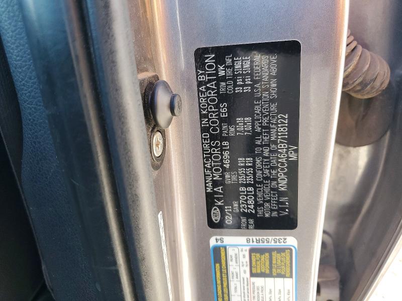 53537406 :رقم المزاد ، KNDPCCA64B7118122 vin ، 2011 Kia Sportage مزاد بيع