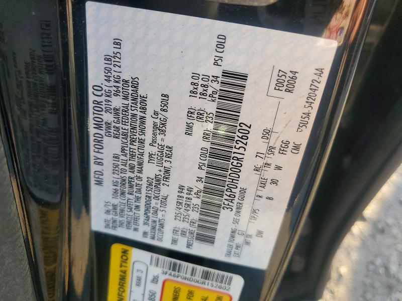 Продажа на аукционе авто 2016 Ford Fusion, vin: 3FA6P0HD0GR152602, номер лота: 53400756