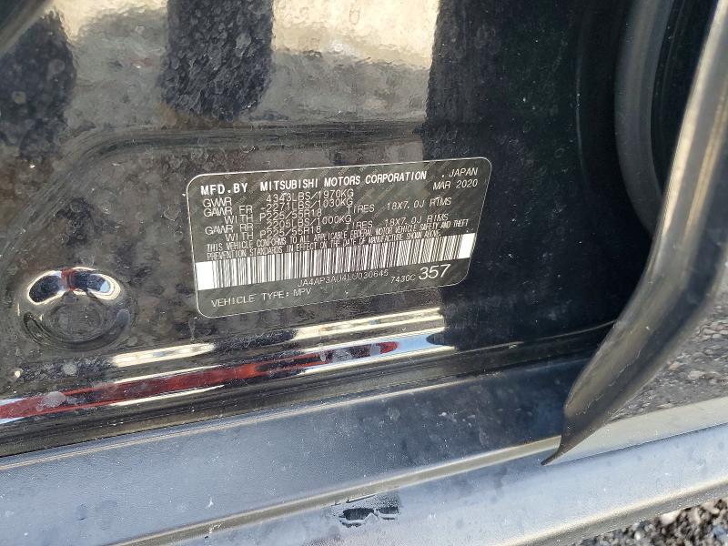 2020 Mitsubishi Outlander Sport მანქანა იყიდება აუქციონზე, vin: JA4AP3AU4LU030645, აუქციონის ნომერი: 55111246