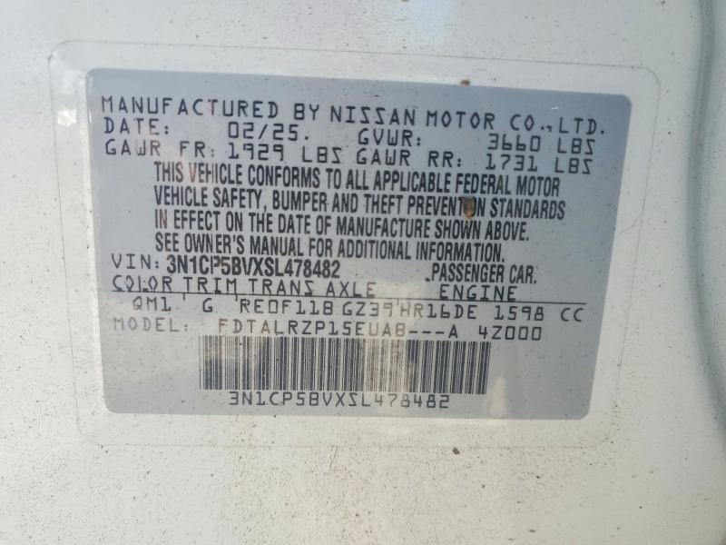 Aukcja sprzedaży 2025 Nissan Kicks Play, vin: 3N1CP5BVXSL478482, numer aukcji: 52271046