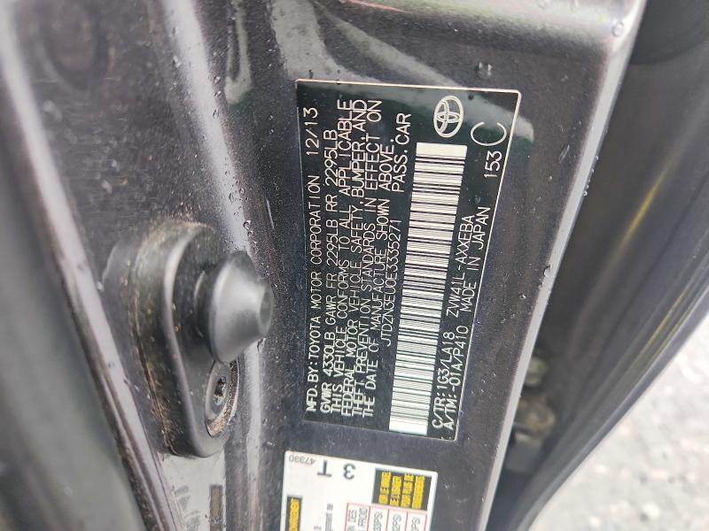 52553556 :رقم المزاد ، JTDZN3EU0E3335271 vin ، 2014 Toyota Prius مزاد بيع