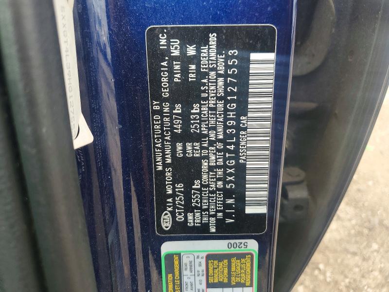 Aukcja sprzedaży 2017 Kia Optima, vin: 5XXGT4L39HG127553, numer aukcji: 53942256