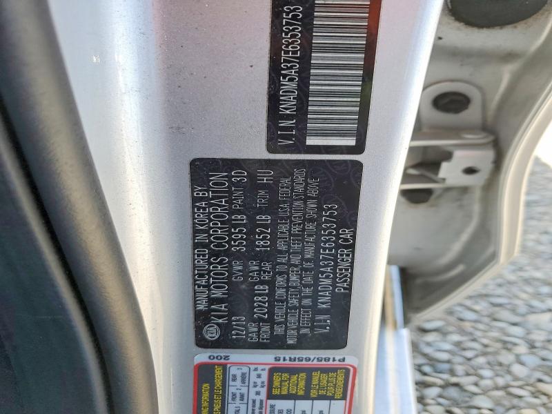 Продаж на аукціоні авто 2014 Kia Rio, vin: KNADM5A37E6353753, номер лоту: 54177626