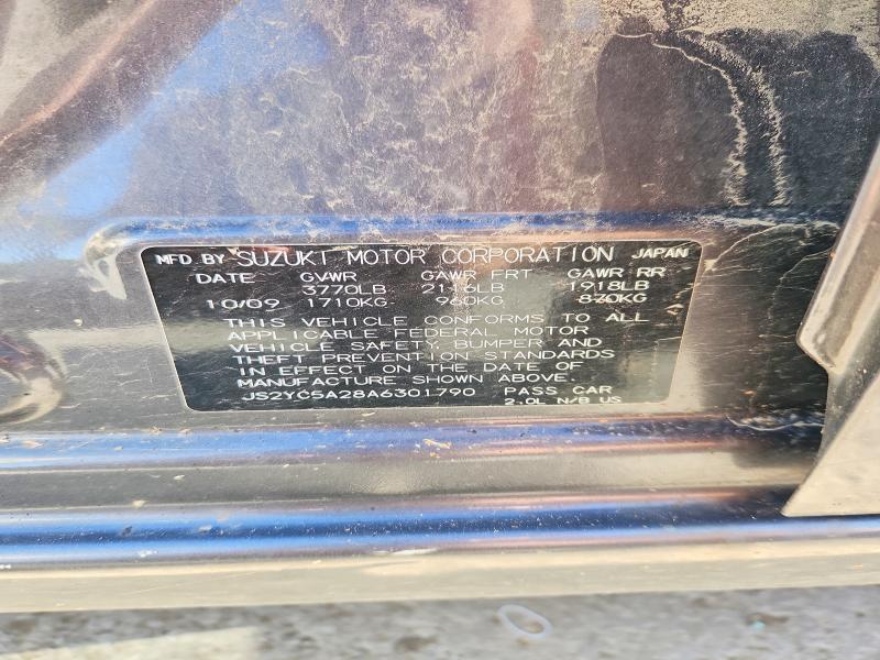 2010 Suzuki Sx4 მანქანა იყიდება აუქციონზე, vin: JS2YC5A28A6301790, აუქციონის ნომერი: 53081416