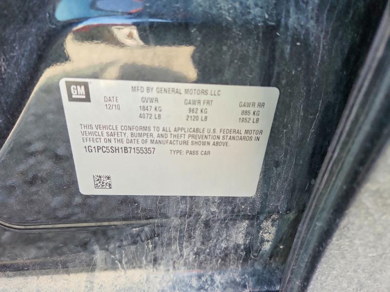 Продажа на аукционе авто 2011 Chevrolet Cruze, vin: 1G1PC5SH1B7155357, номер лота: 52538846