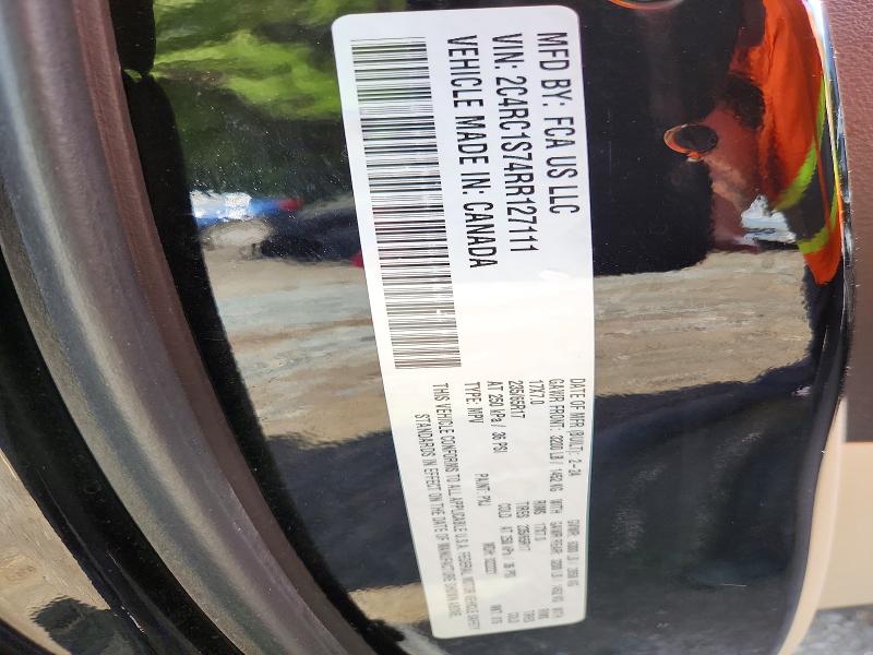 2024 Chrysler Pacifica მანქანა იყიდება აუქციონზე, vin: 2C4RC1S74RR127111, აუქციონის ნომერი: 52378576