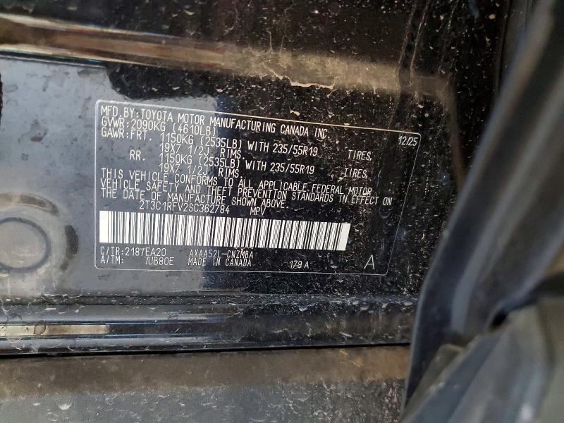 53474986 :رقم المزاد ، 2T3C1RFV2SC362784 vin ، 2025 Toyota Rav4 مزاد بيع