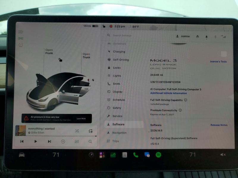 Продажа на аукционе авто 2022 Tesla Model 3, vin: 5YJ3E1EB4NF123159, номер лота: 55178306
