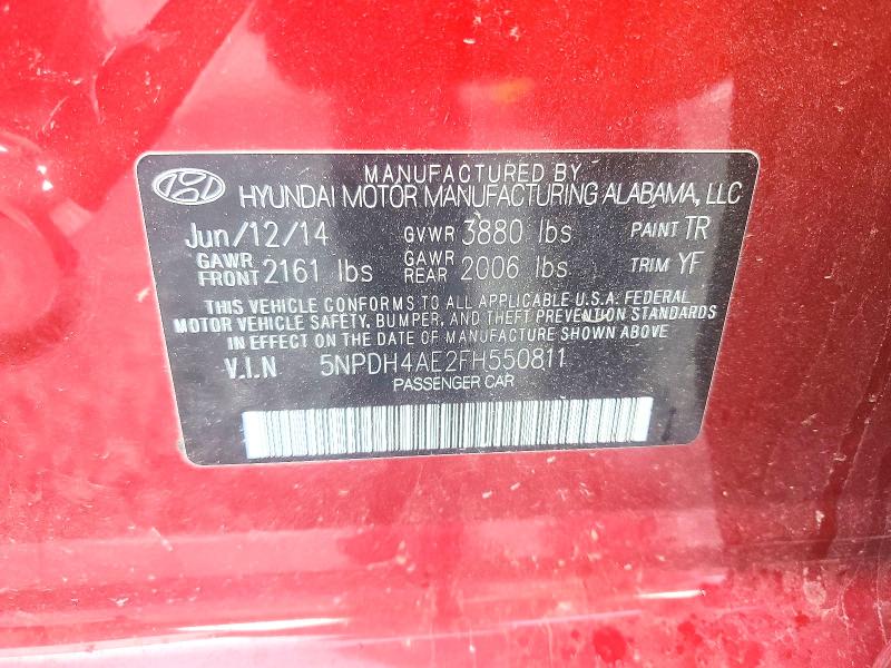 Продаж на аукціоні авто 2015 Hyundai Elantra, vin: 5NPDH4AE2FH550811, номер лоту: 53601556