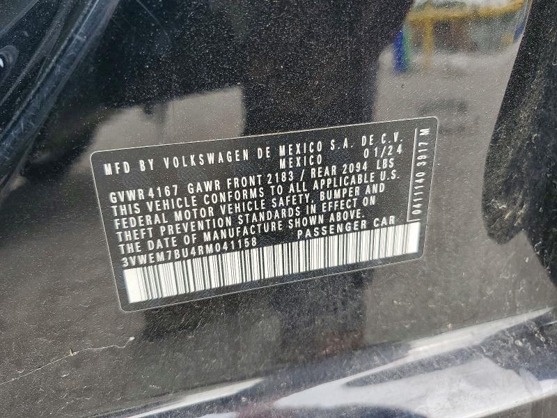 52150366 :رقم المزاد ، 3VWEM7BU4RM041158 vin ، 2024 Volkswagen Jetta مزاد بيع