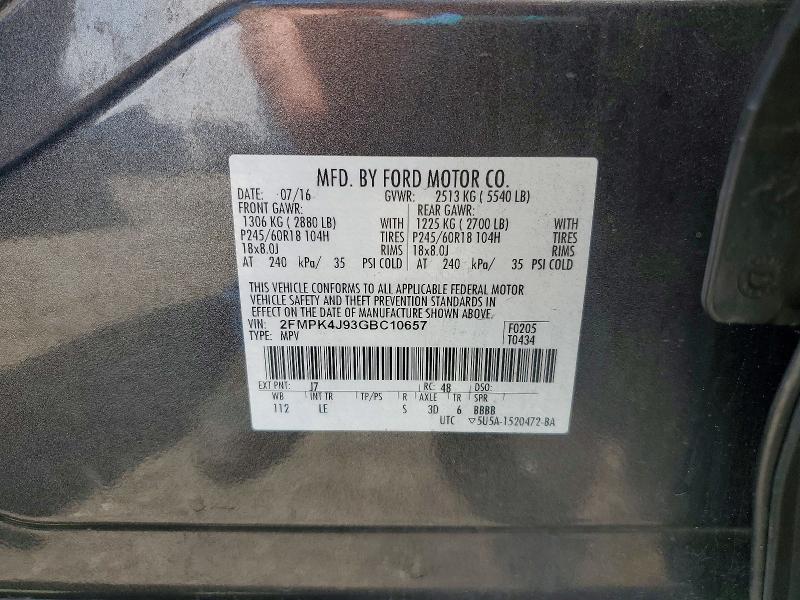 Aukcja sprzedaży 2016 Ford Edge, vin: 2FMPK4J93GBC10657, numer aukcji: 55544976