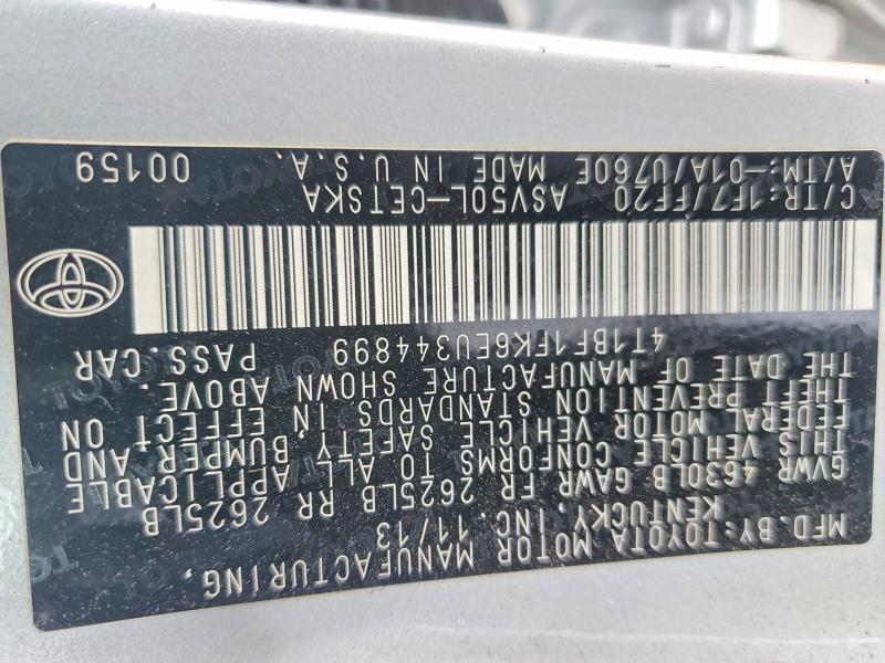 Aukcja sprzedaży 2014 Toyota Camry, vin: 4T1BF1FK6EU344899, numer aukcji: 54232066