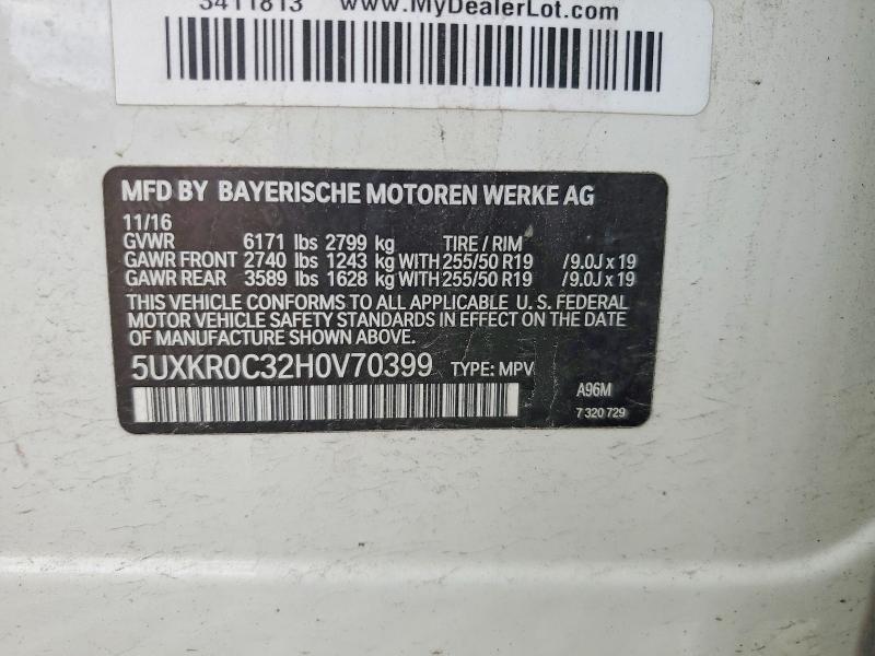 Продаж на аукціоні авто 2017 Bmw X5, vin: 5UXKR0C32H0V70399, номер лоту: 54184966