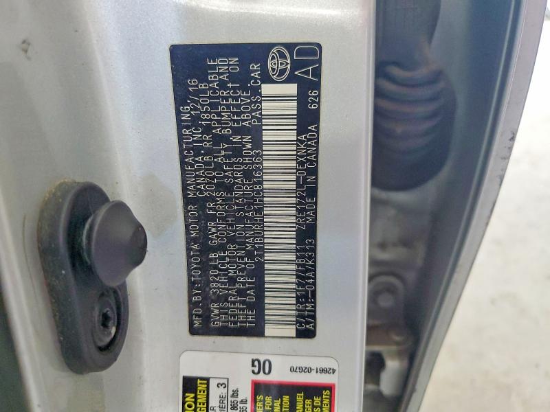 Aukcja sprzedaży 2017 Toyota Corolla, vin: 2T1BURHE1HC816363, numer aukcji: 54456836