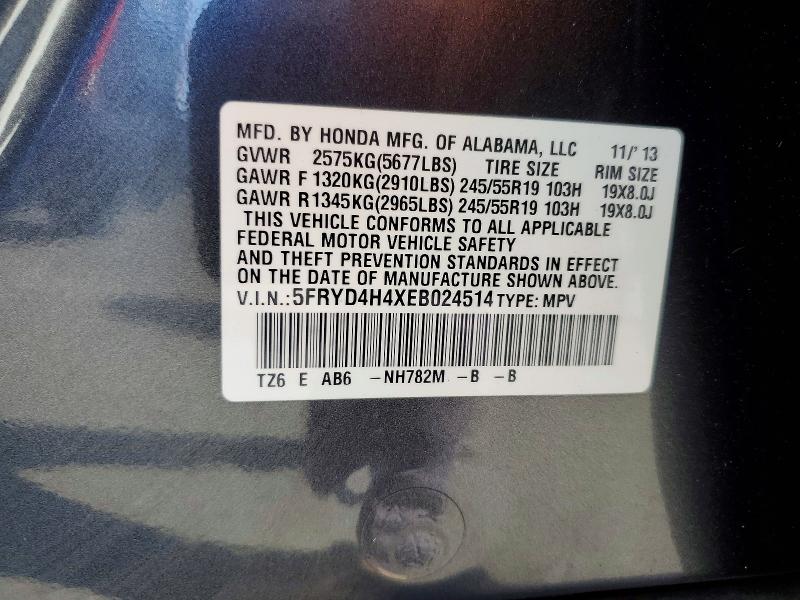 Продажа на аукционе авто 2014 Acura Mdx, vin: 5FRYD4H4XEB024514, номер лота: 54150716