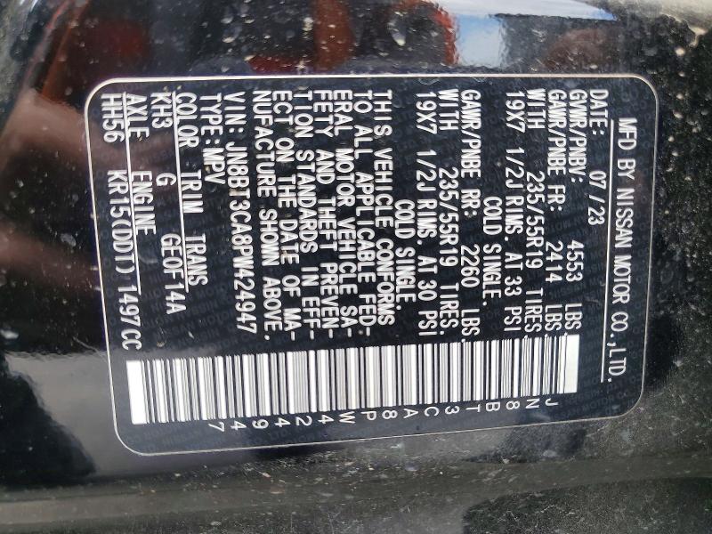 Продаж на аукціоні авто 2023 Nissan Rogue, vin: JN8BT3CA8PW424947, номер лоту: 53100496