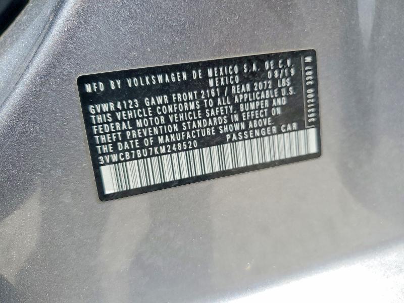 Продажа на аукционе авто 2019 Volkswagen Jetta, vin: 3VWCB7BU7KM248520, номер лота: 54677096