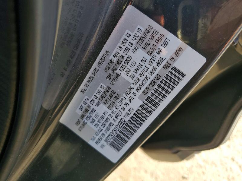 51658466 :رقم المزاد ، JM3TCBDY2K0322892 vin ، 2019 Mazda Cx-9 مزاد بيع