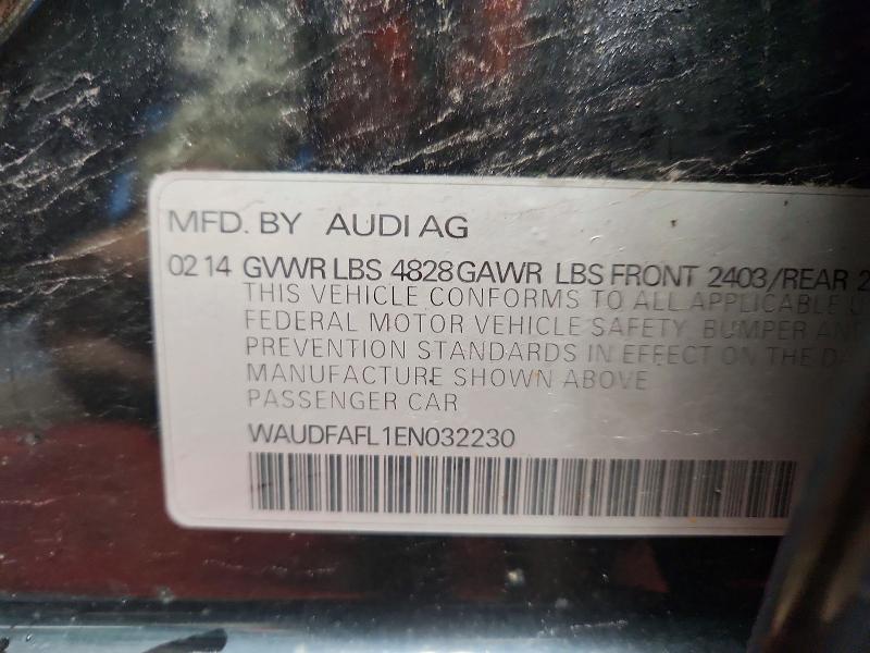 52070246 :رقم المزاد ، WAUDFAFL1EN032230 vin ، 2014 Audi A4 مزاد بيع
