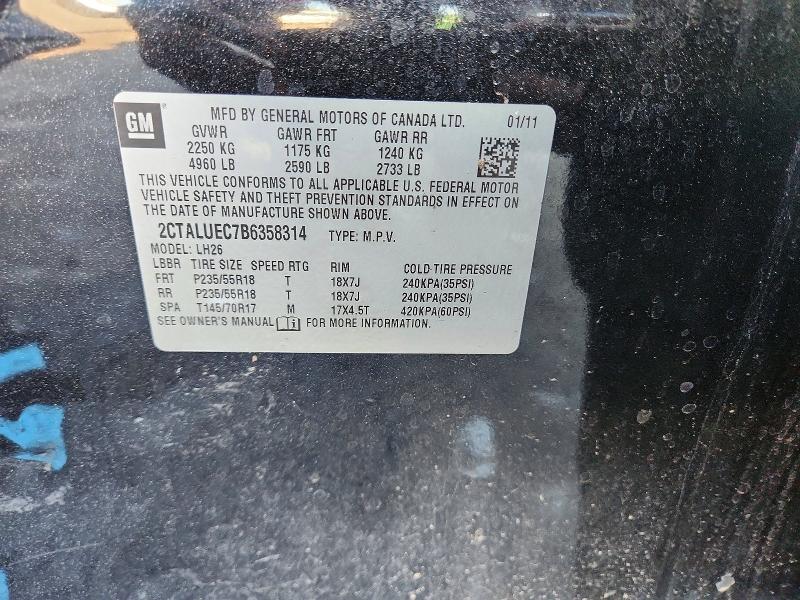 Auction sale of the 2011 Gmc Terrain, vin: 2CTALUEC7B6358314, lot number: 53690696