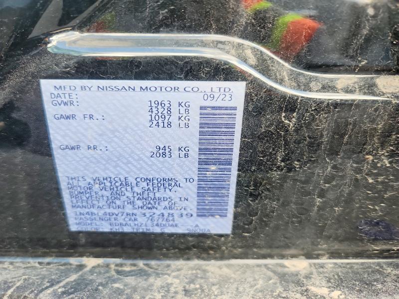 Aukcja sprzedaży 2024 Nissan Altima, vin: 1N4BL4DV7RN324839, numer aukcji: 53797156