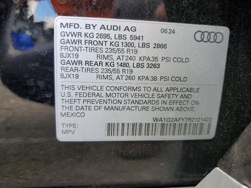 Aukcja sprzedaży 2024 Audi Q5 E, vin: WA1G2AFY7R2121423, numer aukcji: 55443116