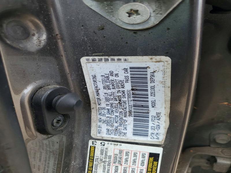 Aukcja sprzedaży 2007 Toyota Corolla, vin: 1NXBR32E77Z789531, numer aukcji: 52069536