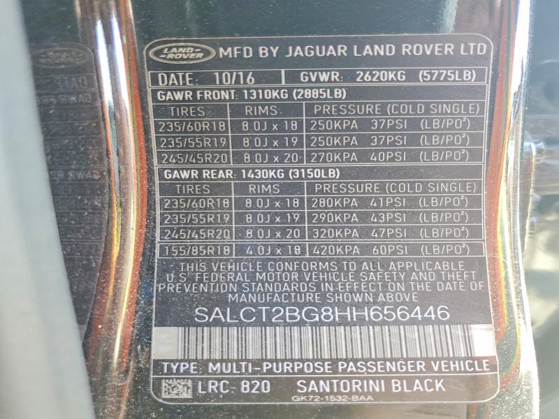 Продажа на аукционе авто 2017 Land Rover Discovery Sport, vin: SALCT2BG8HH656446, номер лота: 53662676