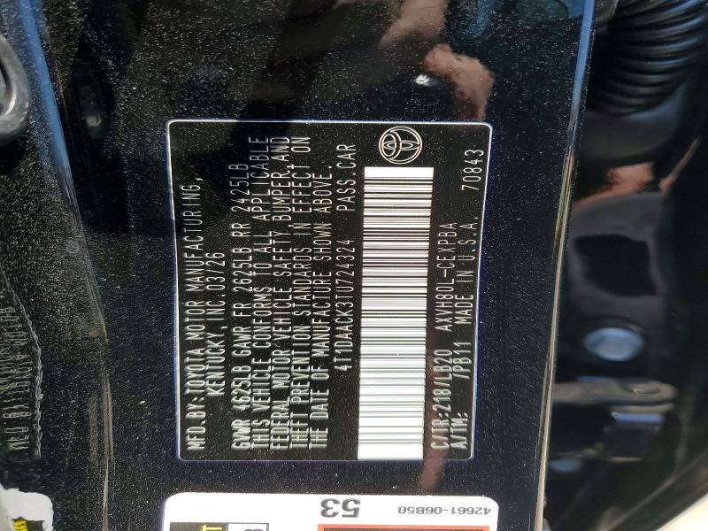 Продажа на аукционе авто 2026 Toyota Camry, vin: 4T1DAACK3TU724324, номер лота: 55460996