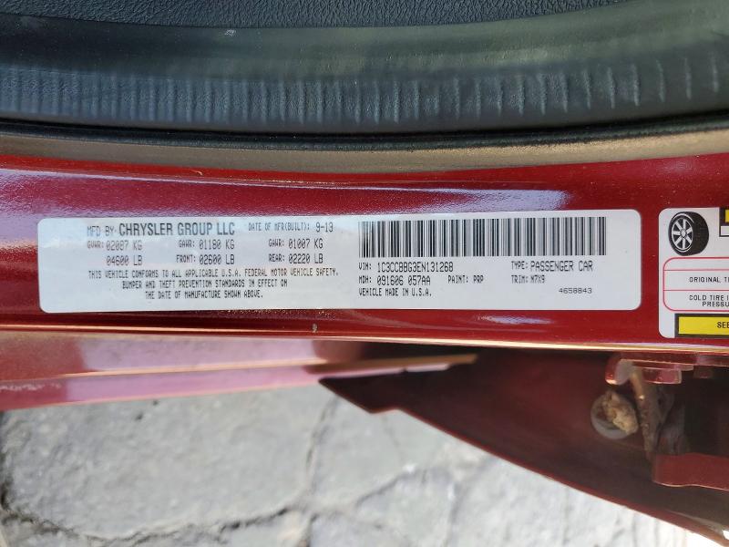 52166846 :رقم المزاد ، 1C3CCBBG3EN131268 vin ، 2014 Chrysler 200 مزاد بيع