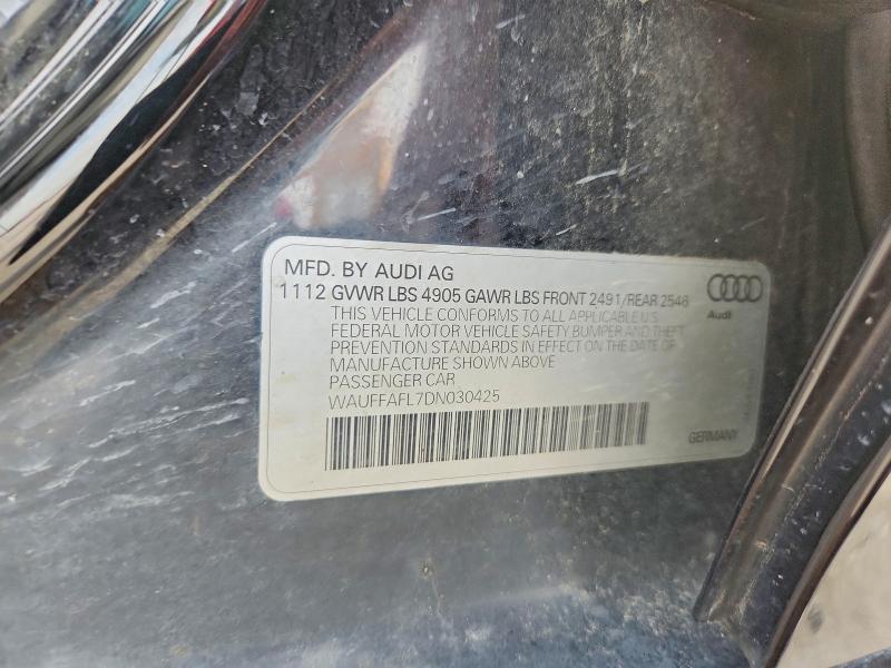 Продажа на аукционе авто 2013 Audi A4, vin: WAUFFAFL7DN030425, номер лота: 55098726