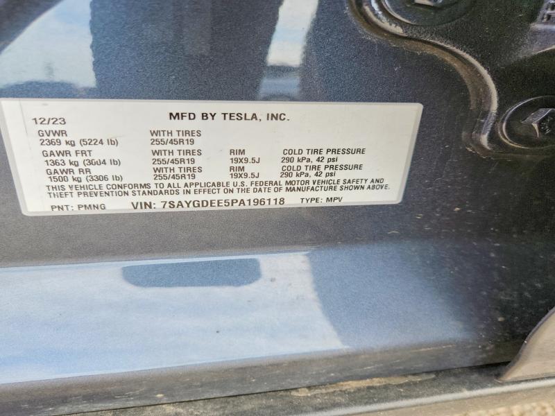 Aukcja sprzedaży 2023 Tesla Model Y, vin: 7SAYGDEE5PA196118, numer aukcji: 54506846