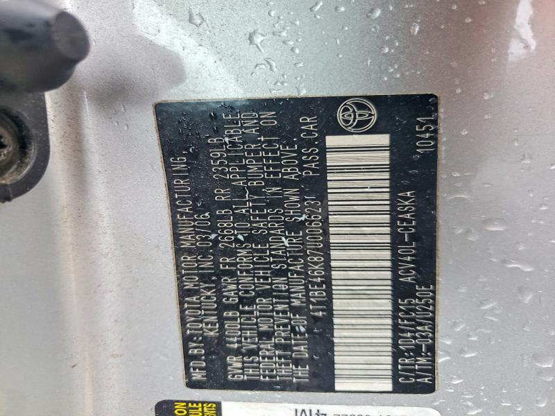Продаж на аукціоні авто 2007 Toyota Camry, vin: 4T1BE46K87U006623, номер лоту: 52057956