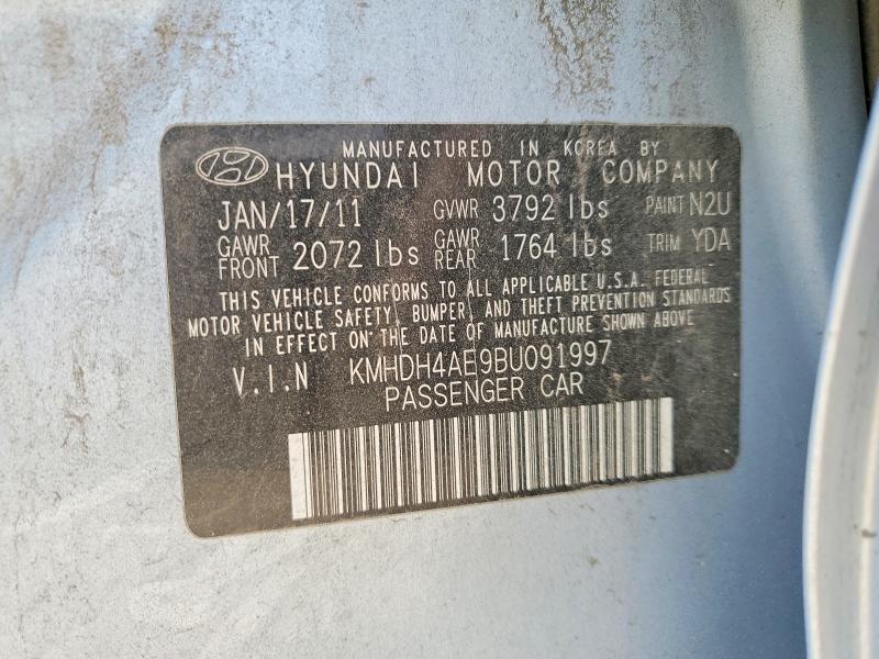Aukcja sprzedaży 2011 Hyundai Elantra, vin: KMHDH4AE9BU091997, numer aukcji: 53729326