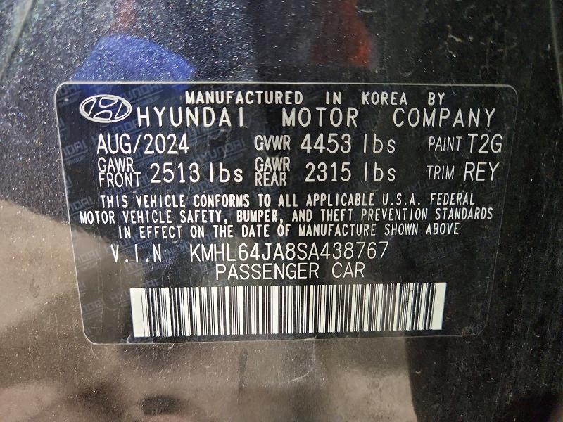 2025 Hyundai Sonata მანქანა იყიდება აუქციონზე, vin: KMHL64JA8SA438767, აუქციონის ნომერი: 55433926