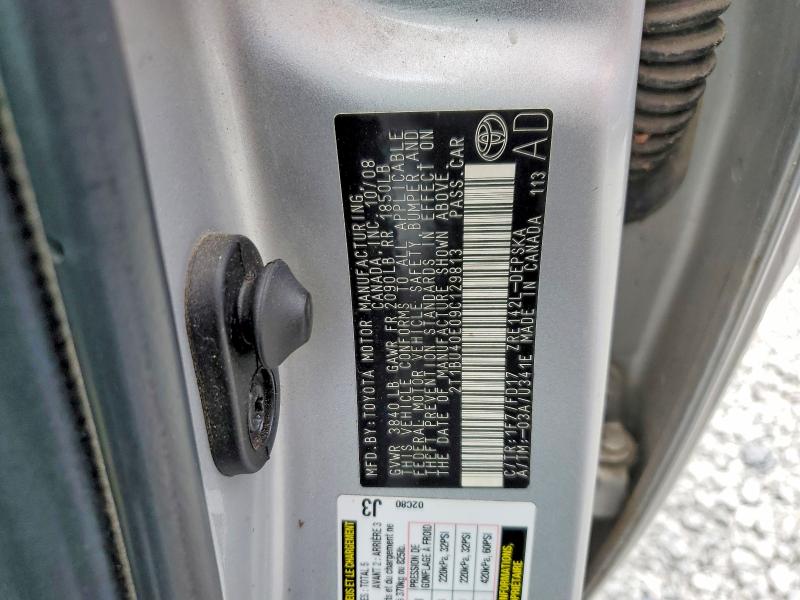 52018666 :رقم المزاد ، 2T1BU40E09C129813 vin ، 2009 Toyota Corolla مزاد بيع