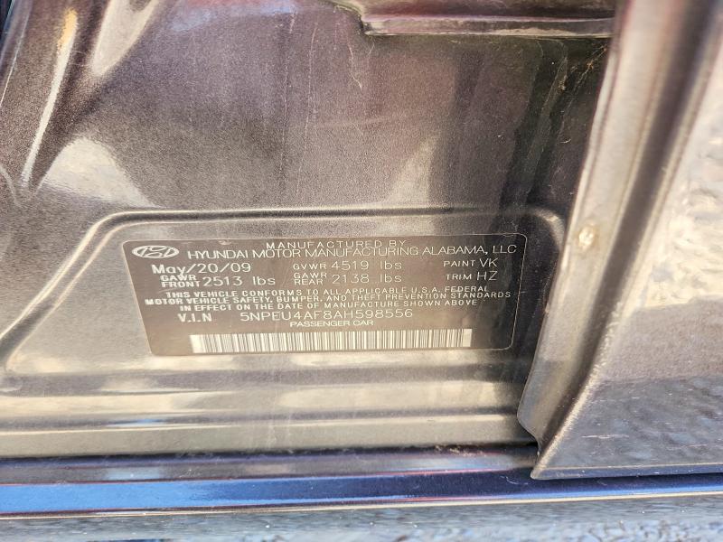 Продаж на аукціоні авто 2010 Hyundai Sonata, vin: 5NPEU4AF8AH598556, номер лоту: 53318156