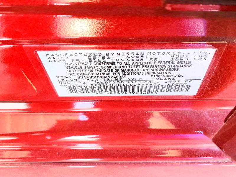 55250456 :رقم المزاد ، 3N1AB8DV6MY248089 vin ، 2021 Nissan Sentra مزاد بيع