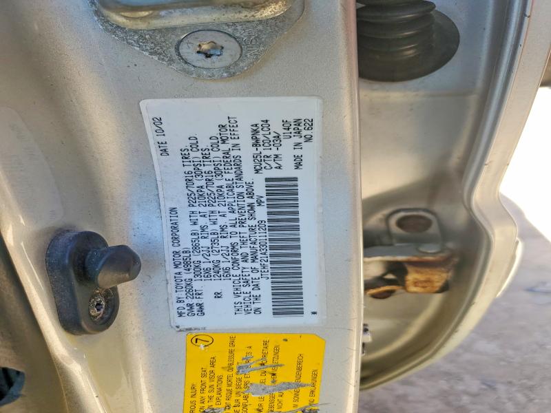 53068466 :رقم المزاد ، JTEHF21A330111209 vin ، 2003 Toyota Highlander مزاد بيع