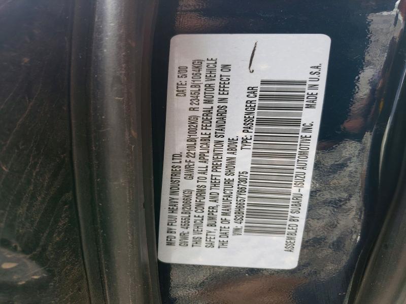 2000 Subaru Legacy მანქანა იყიდება აუქციონზე, vin: 4S3BH6657Y6673075, აუქციონის ნომერი: 50525206