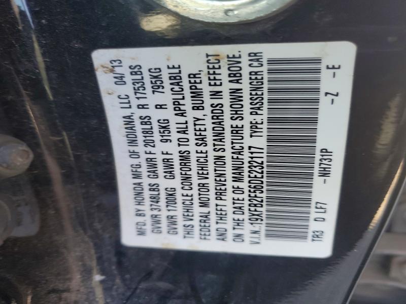 Aukcja sprzedaży 2013 Honda Civic, vin: 19XFB2F56DE232117, numer aukcji: 54449386