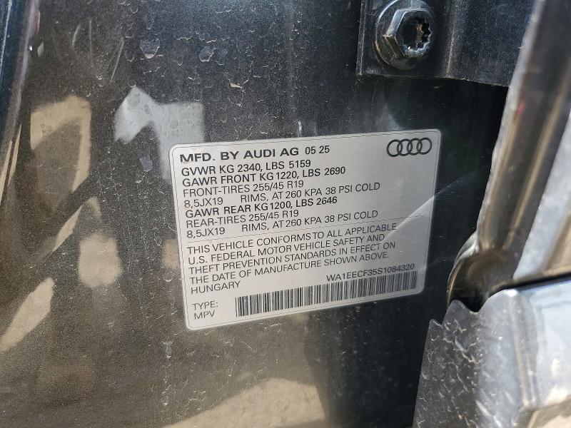 Aukcja sprzedaży 2025 Audi Q3, vin: WA1EECF35S1084320, numer aukcji: 51669446