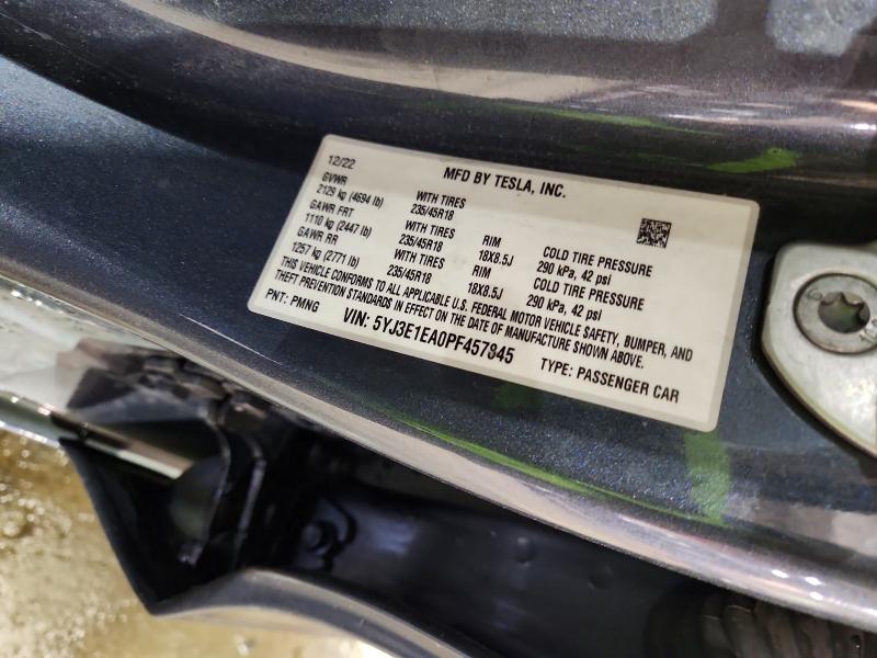 Продажа на аукционе авто 2023 Tesla Model 3, vin: 5YJ3E1EA0PF457845, номер лота: 53091786
