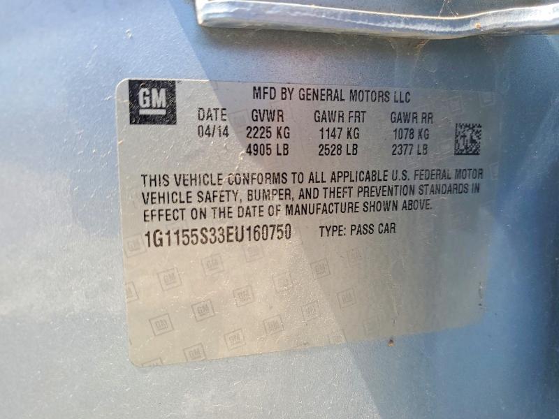 2014 Chevrolet Impala მანქანა იყიდება აუქციონზე, vin: 1G1155S33EU160750, აუქციონის ნომერი: 53366846