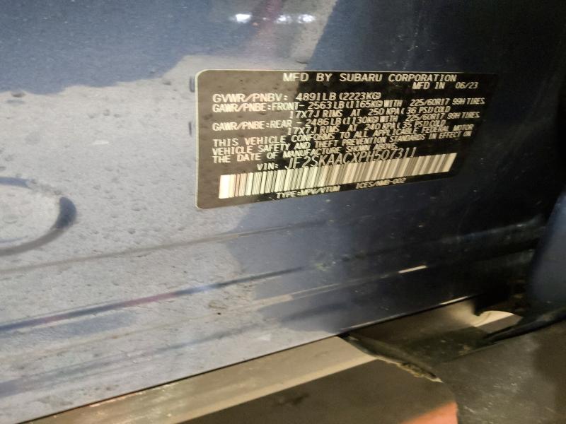 Продажа на аукционе авто 2023 Subaru Forester, vin: JF2SKAACXPH507311, номер лота: 50911216