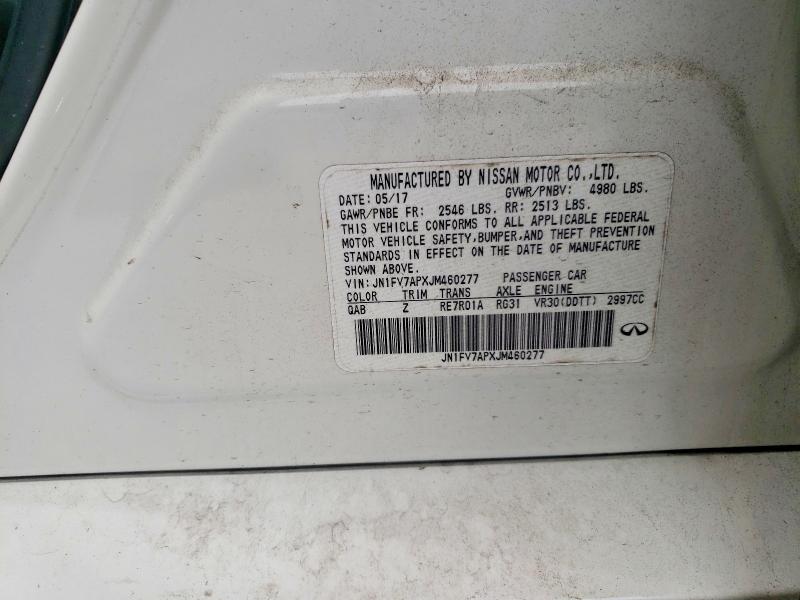 55012156 :رقم المزاد ، JN1FV7APXJM460277 vin ، 2018 Infiniti Q50 مزاد بيع