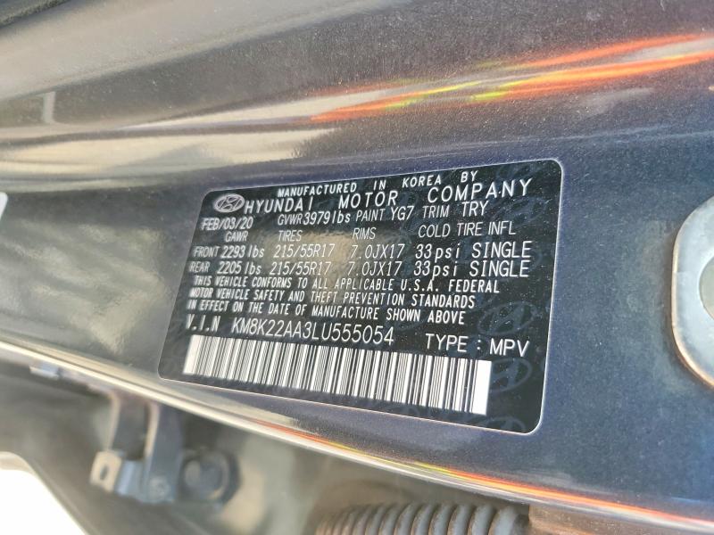 Продаж на аукціоні авто 2020 Hyundai Kona, vin: KM8K22AA3LU555054, номер лоту: 55058136