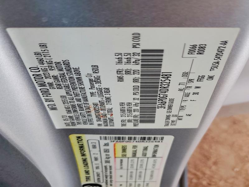 54175896 :رقم المزاد ، 3FA6P0G74DR325481 vin ، 2013 Ford Fusion مزاد بيع