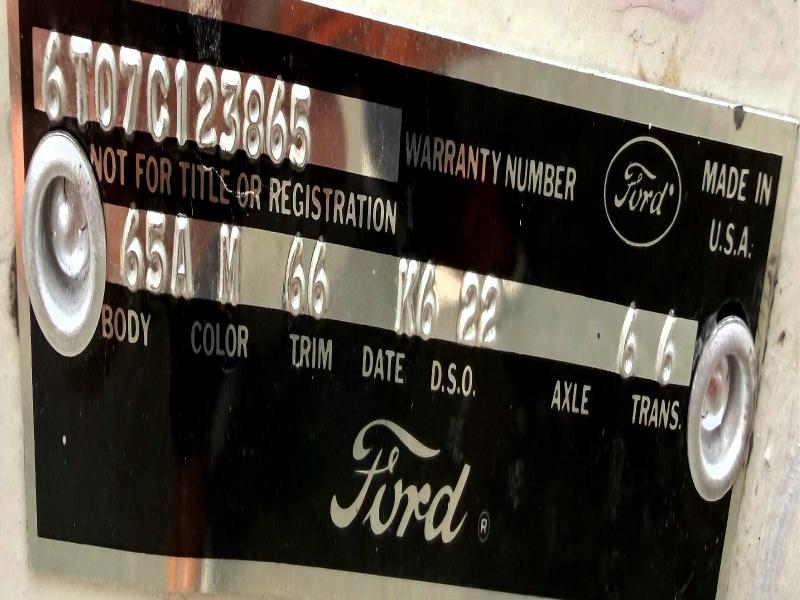55461876 :رقم المزاد ، 6T07C123865 vin ، 1966 Ford Mustang مزاد بيع