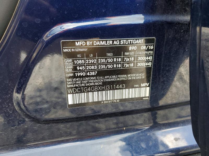 Продаж на аукціоні авто 2017 Mercedes-benz Gla, vin: WDCTG4GBXHJ311443, номер лоту: 55189486